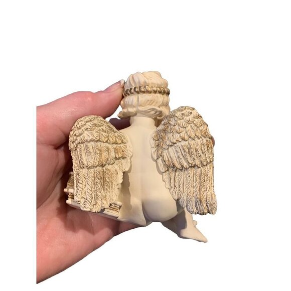 Vintage Ganz Cherub Angel Figurine Knowledge 1995 Handcrafted Peace Lying PC300 - Picture 5 of 9